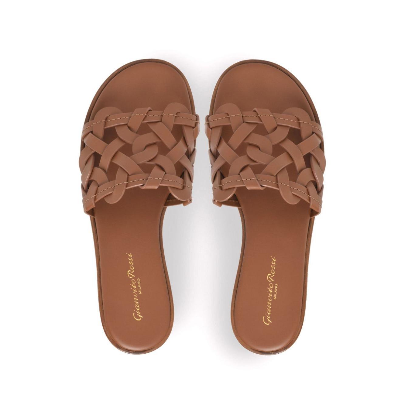 Gianvito Rossi Sandals Leather Brown G1597005CUOCLNHAVA-P25