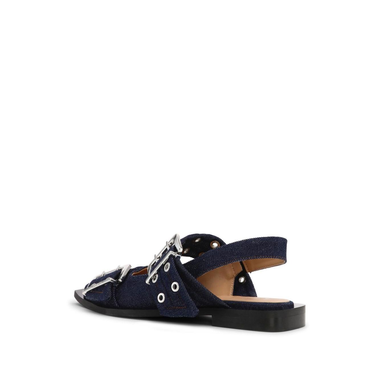 Ganni Denim Feminine Buckle Ballerinas S2797642-P25