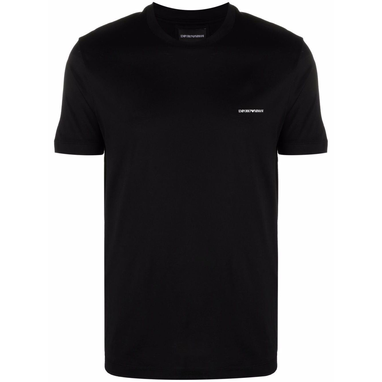 Emporio Armani ASV Lyocell blend jersey T-shirt with micro logo lettering