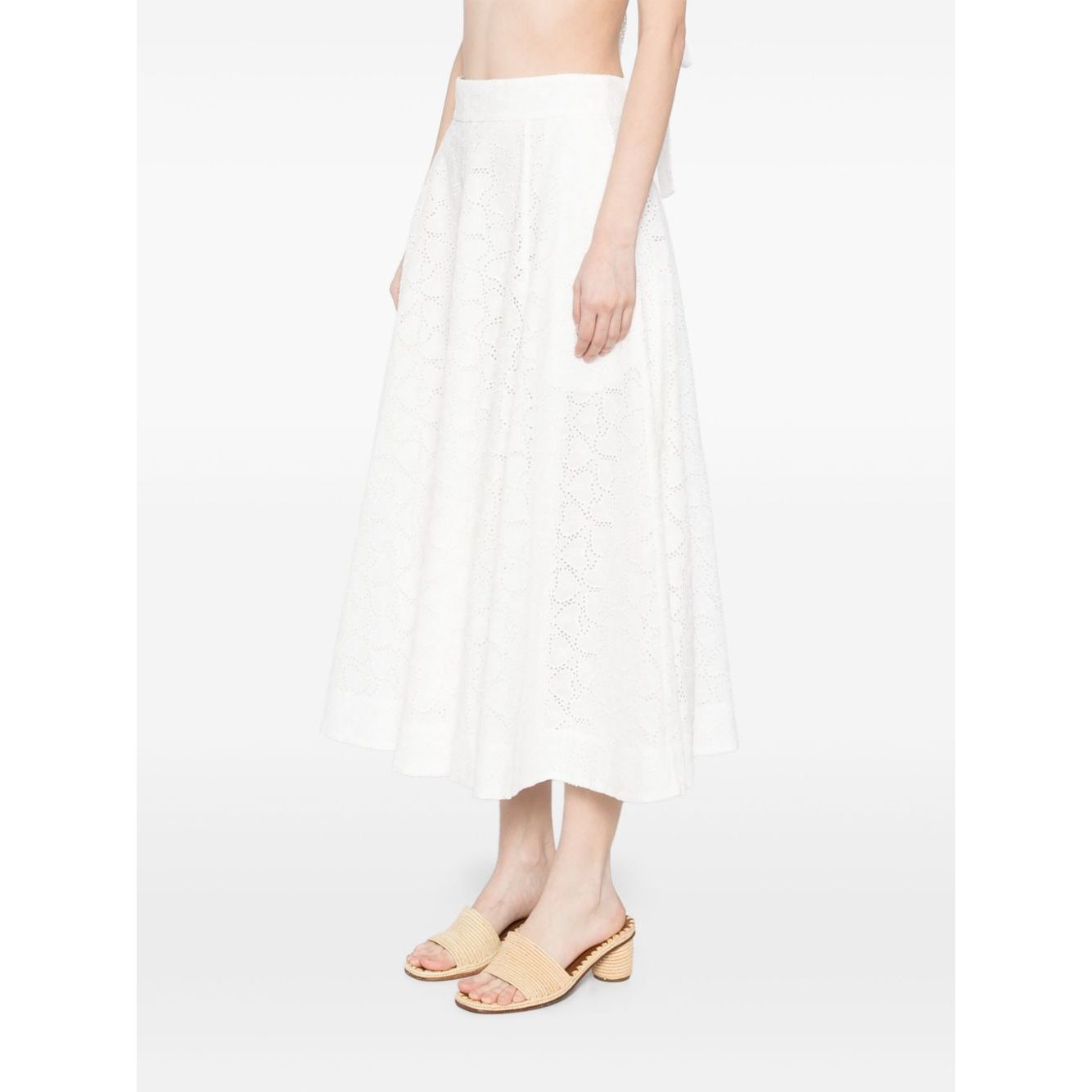 Zimmermann Crush embroidered midi skirt Skirts