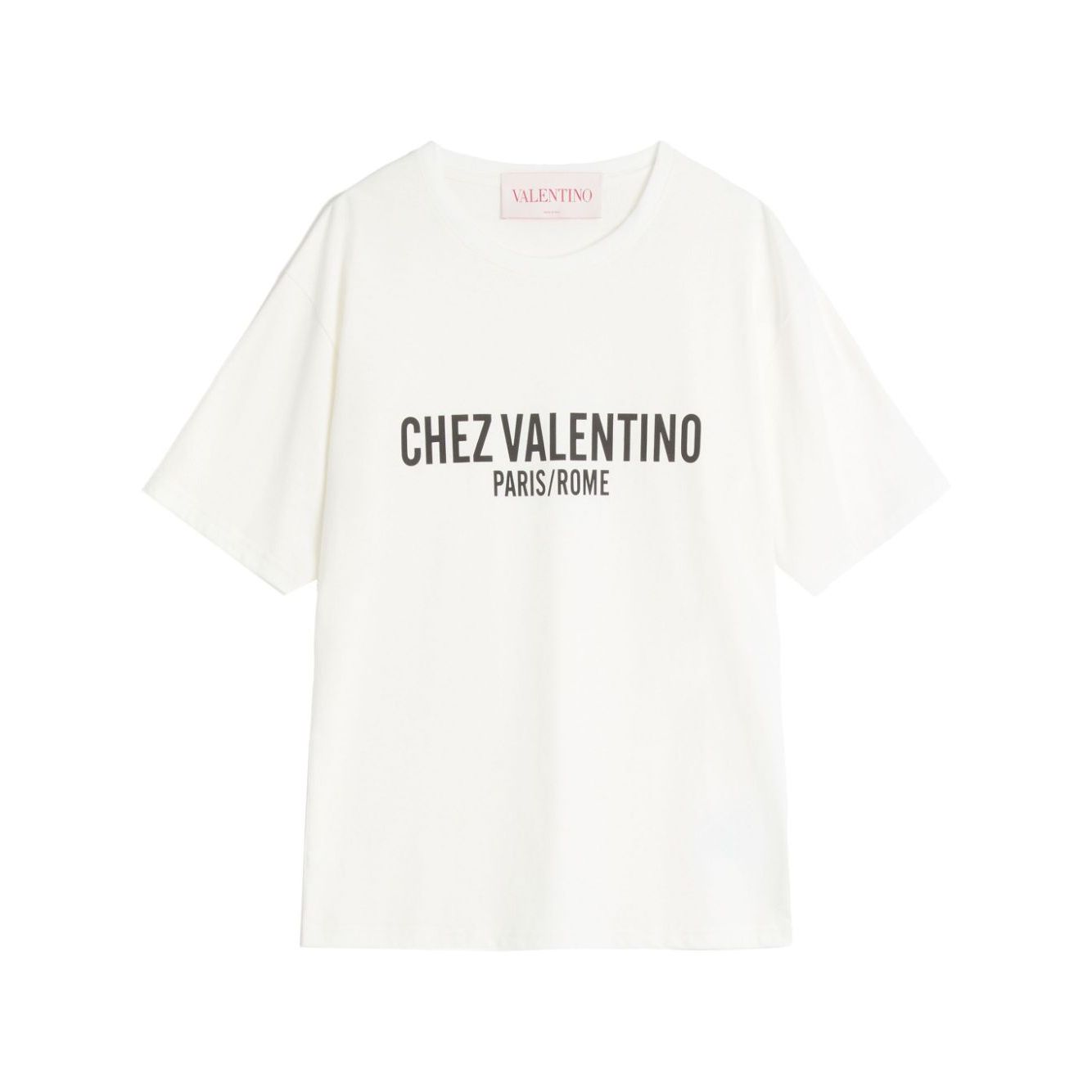 Valentino Cotton T-Shirt With Chez Valentino Print