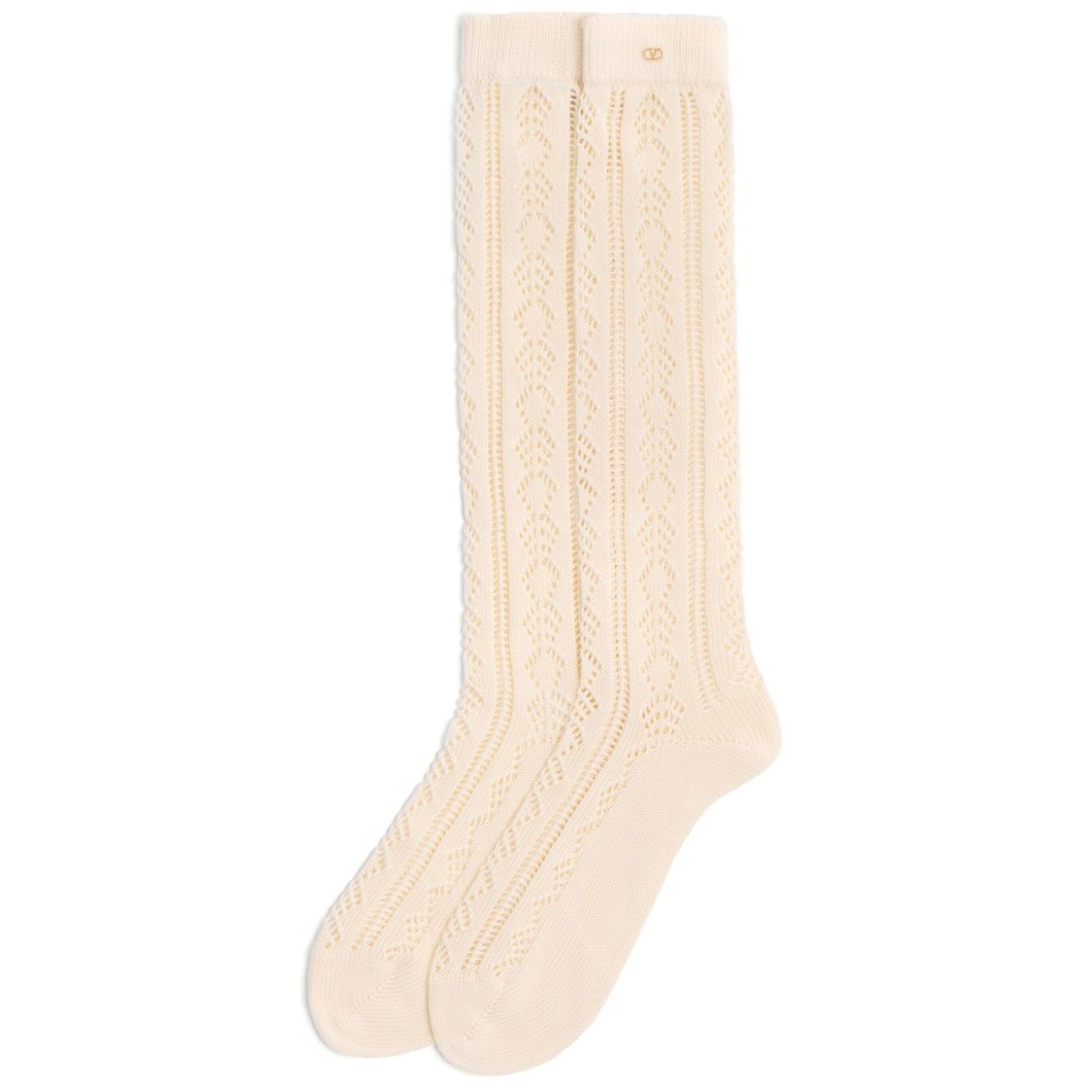 Valentino Perforated Cotton Socks with Vlogo Beachwear & underwear