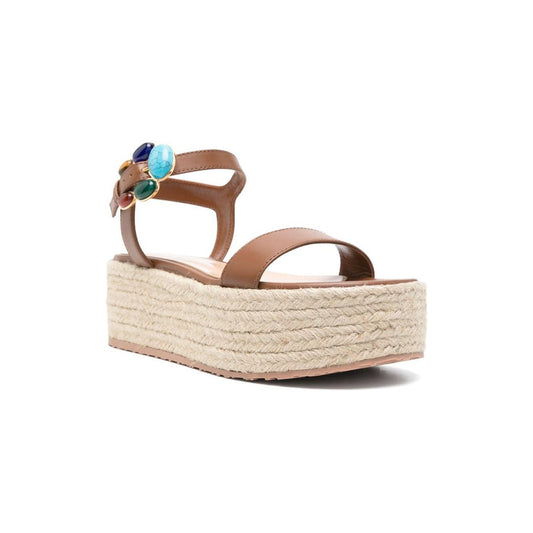 Gianvito Rossi Sandals Leather Brown G3255805GOMCXJCUNT-P25