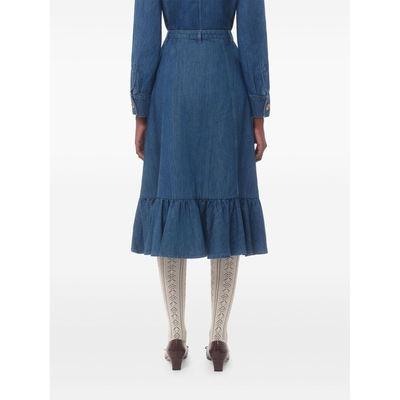 Valentino Denim Midi Skirt