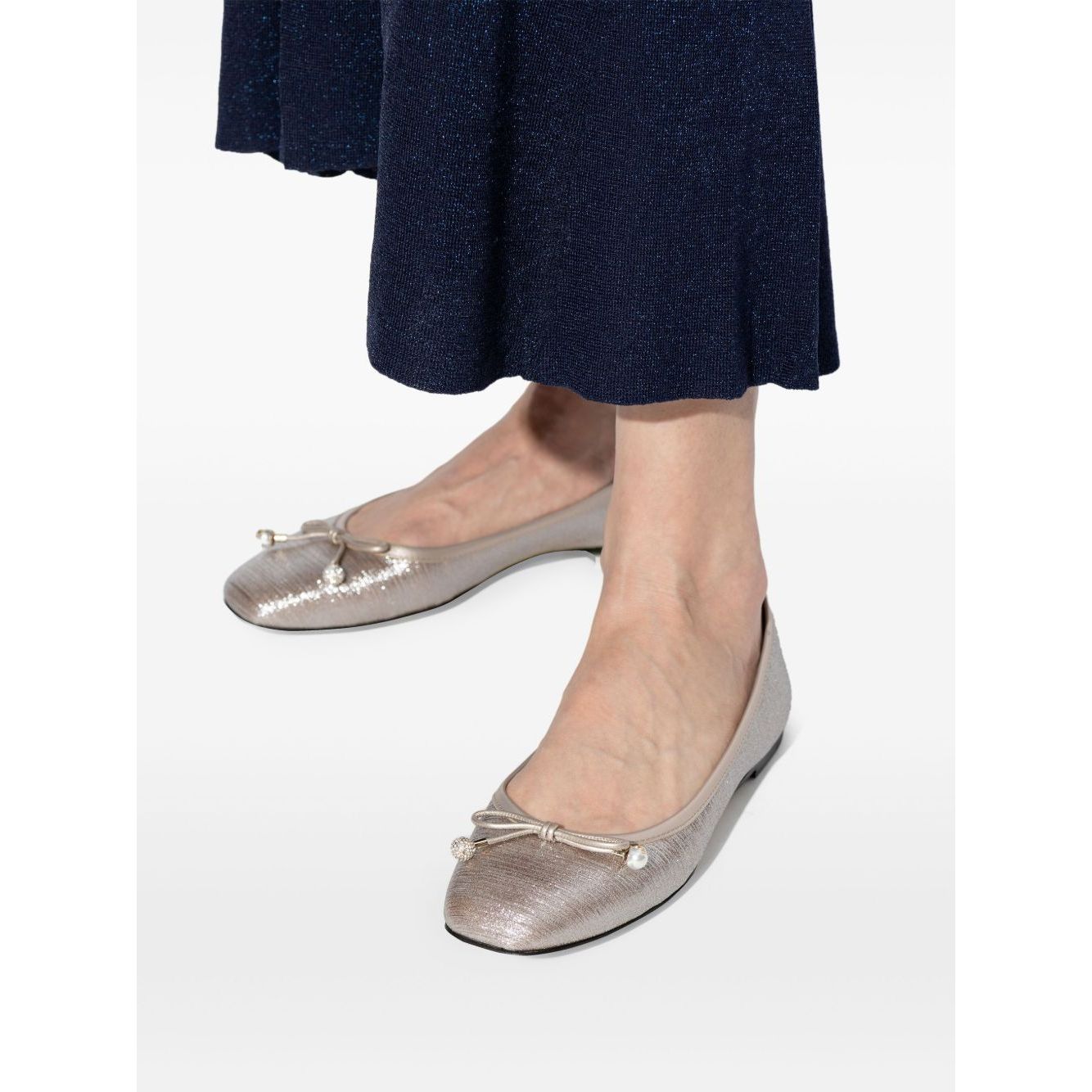 Jimmy Choo Elme Flat with Pearl embellishment Flat Shoes