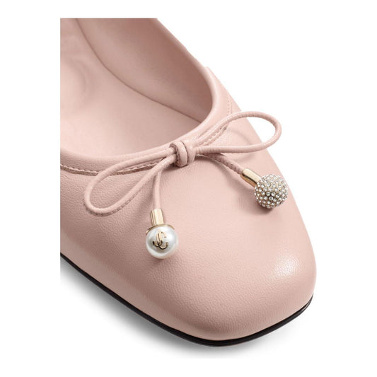 Jimmy Choo Elme Flat with Pearl embellishment ELMEFLATNAPMACARON-P25