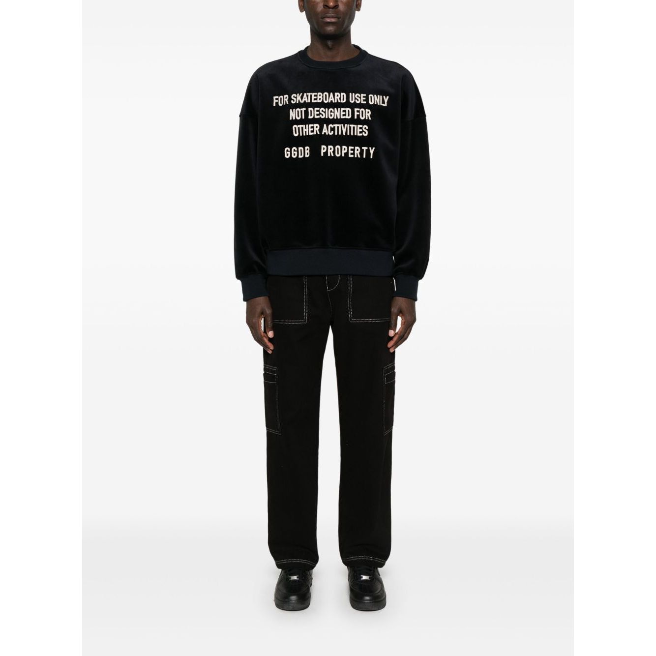 Golden Goose crew neck sweatshirt with embroidered lettering
