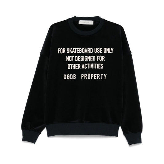 Golden Goose crew neck sweatshirt with embroidered lettering