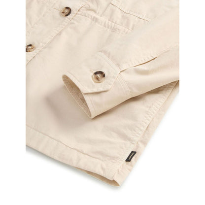 Woolrich Garment-Dyed Pure Cotton Overshirt beige