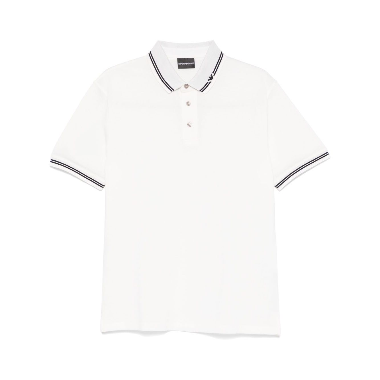 Emporio Armani Piqué polo shirt with piped collar