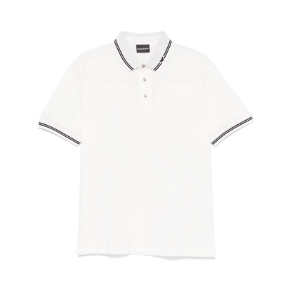 Emporio Armani Piqué polo shirt with piped collar