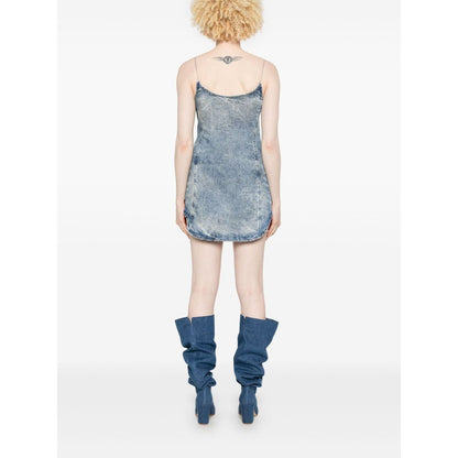 Diesel Tencel denim mini dress with fringes