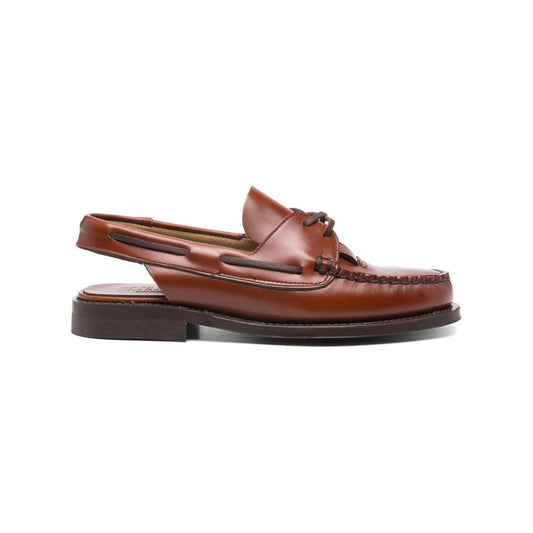 HEREU Flat shoes Leather Brown SASLWFS25TAN-P25