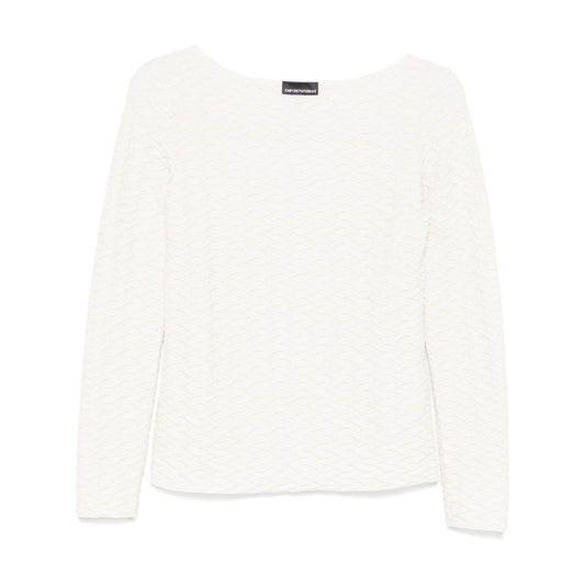 Emporio Armani Jacquard boat-neck top