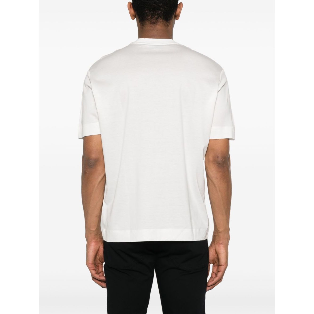 Emporio Armani Embroidered Logo T Shirt Topwear