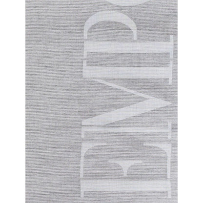 Emporio Armani Logo cotton blend scarf