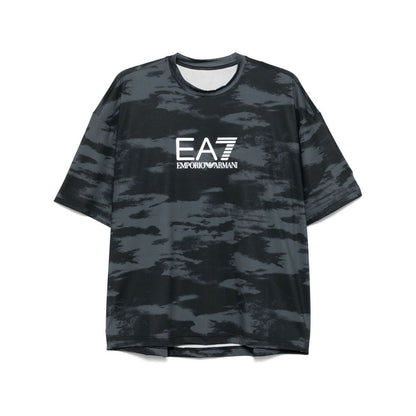 EA7 T-shirts and Polos Black Topwear