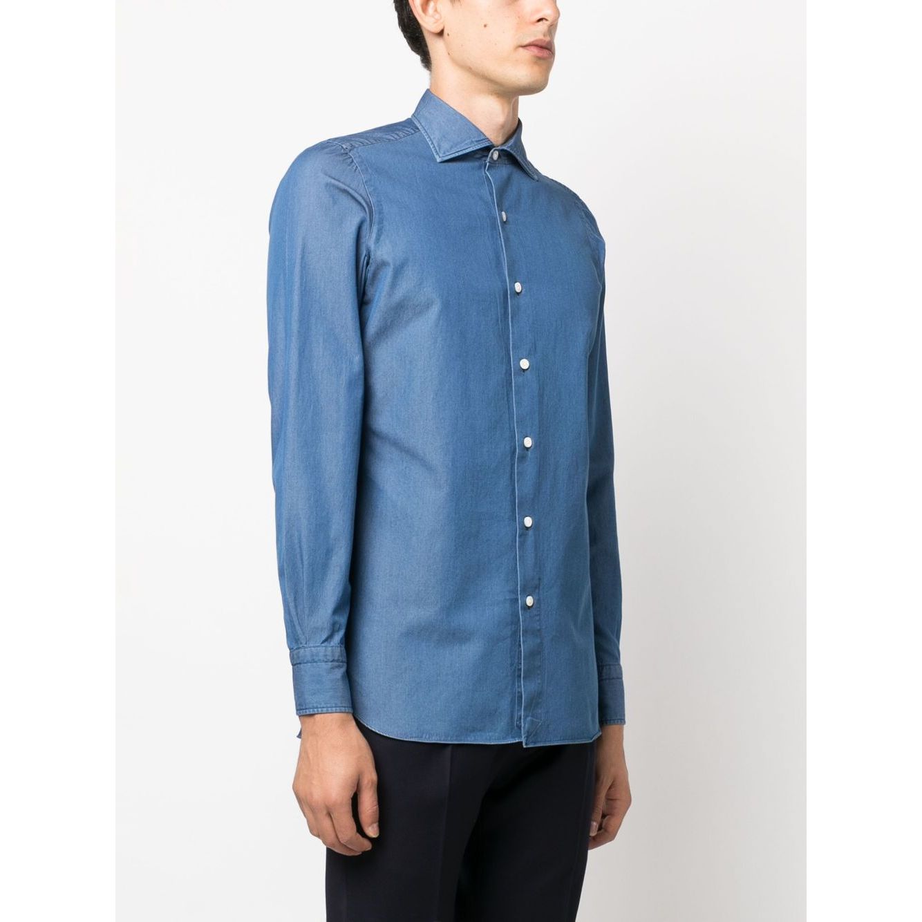 FINAMORE 1925 NAPOLI Shirts Clear Blue