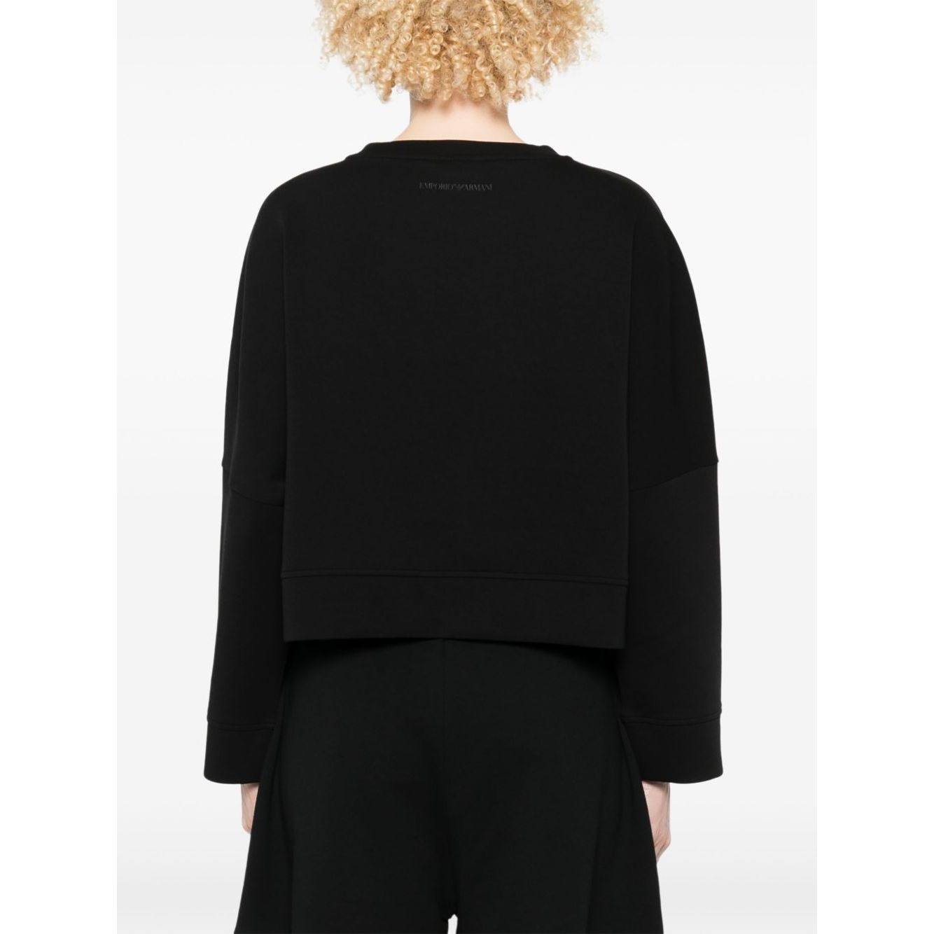 Emporio Armani Double jersey sweatshirt with logo embroidery