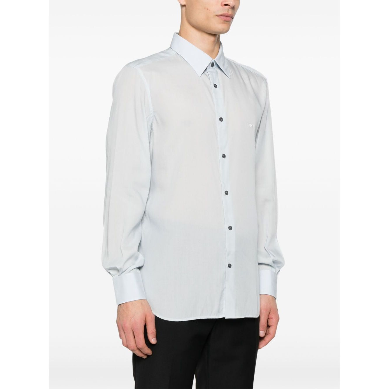Emporio Armani Shirts Clear Blue