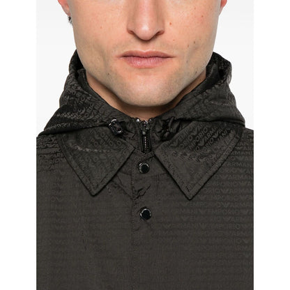 Emporio Armani Blouson with internal nylon bib jacquard all-over lettering