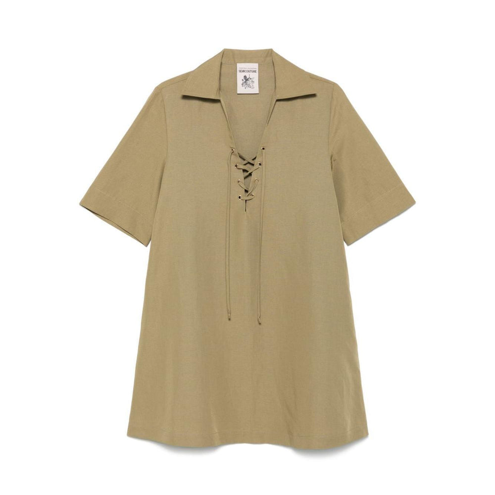Semicouture Dresses Beige S5SQ10R94-0-P25