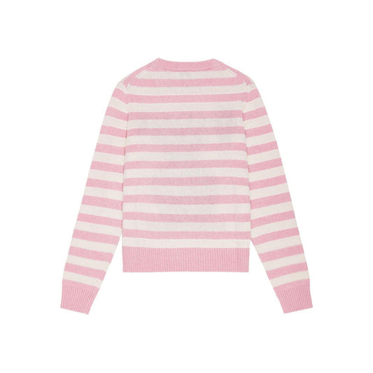 Ganni Striped Graphic Wool Bunny Jumper K2426065-P25