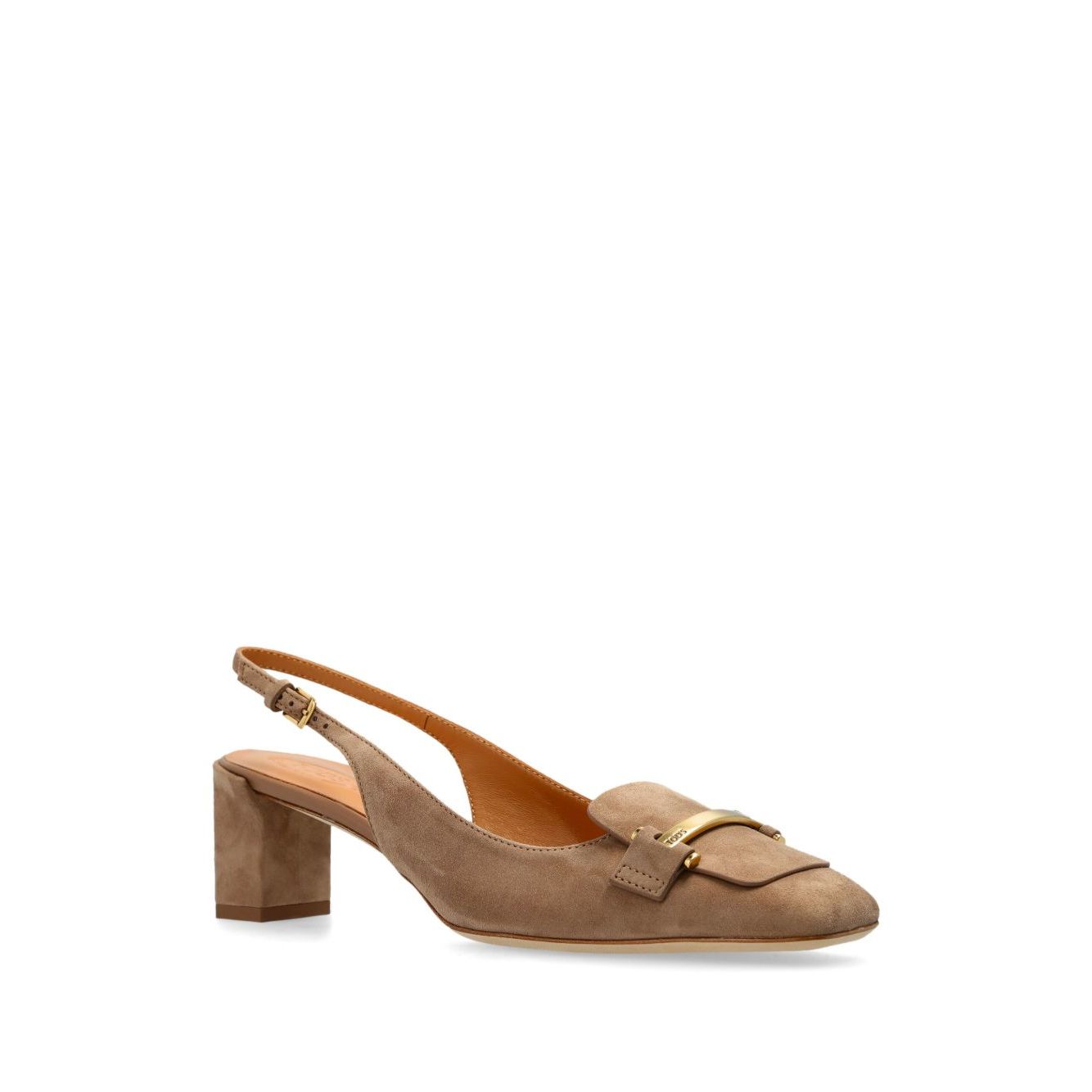Tod's Suede Slingback Pumps Medium Heel