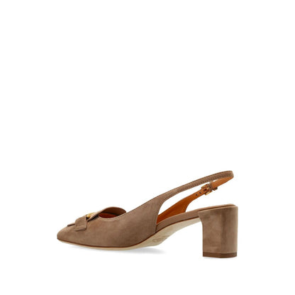 Tod's Suede Slingback Pumps Medium Heel