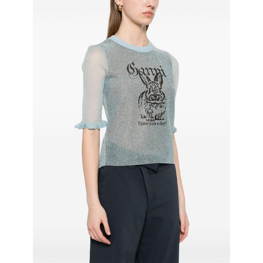 GANNI Sweaters Clear Blue