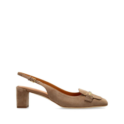 Tod's Suede Slingback Pumps Medium Heel