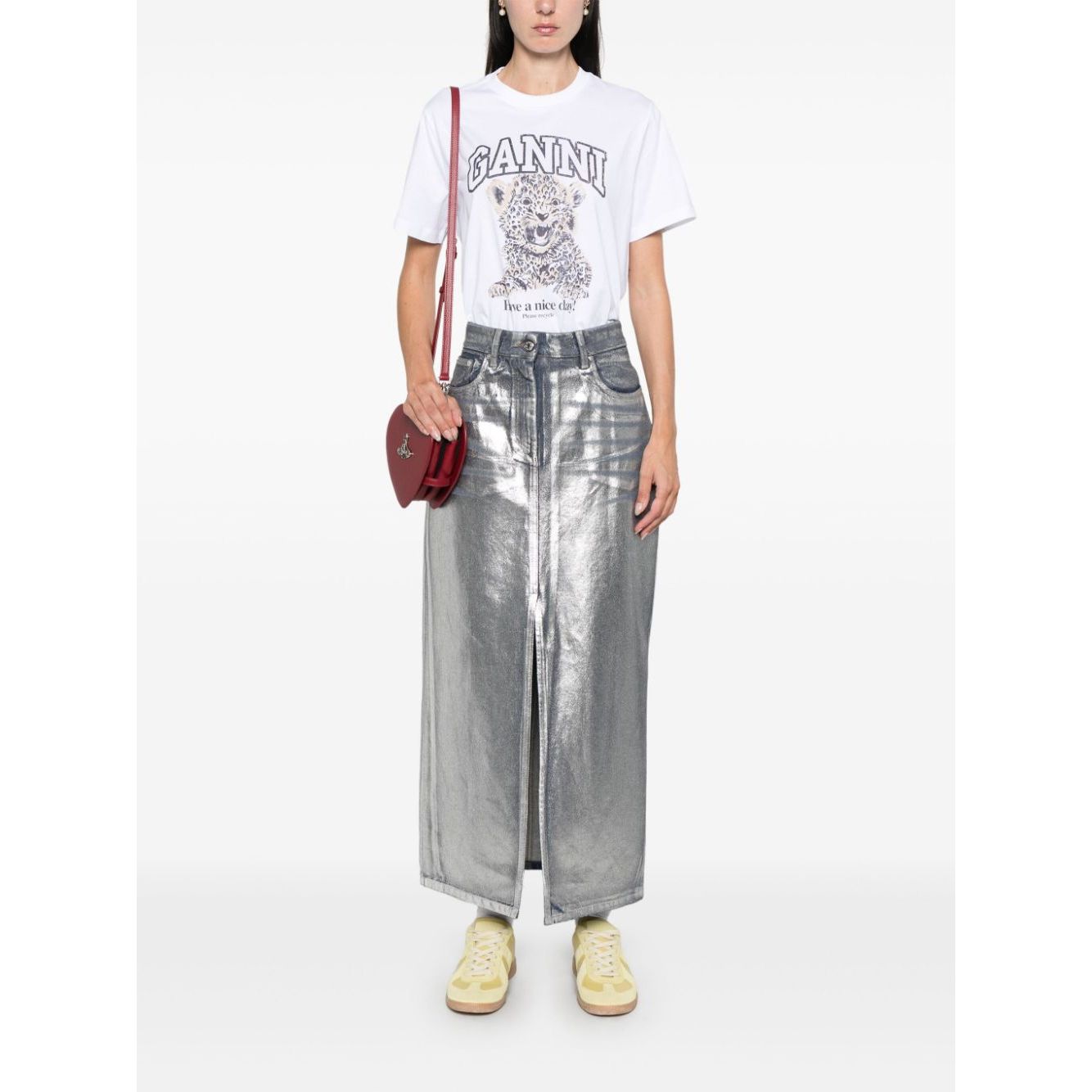 GANNI T-shirts and Polos White