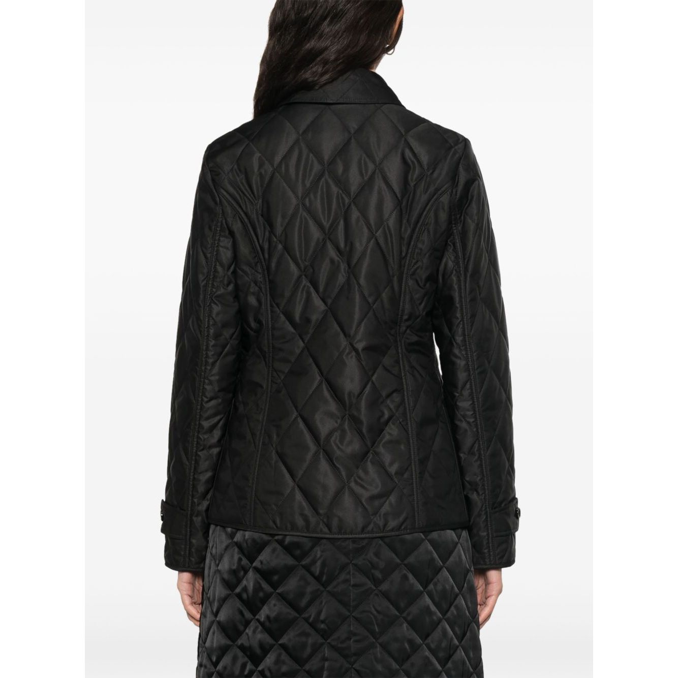 Burberry Tailored jacket with quilted high collar