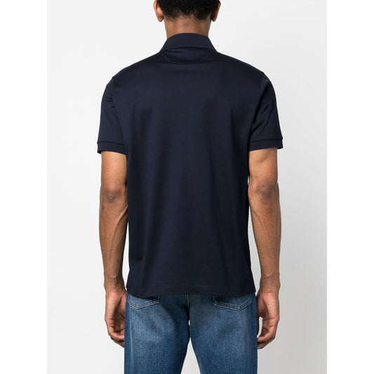 Back view of navy blue PS By Paul Smith T-shirts and Polos Blue with short sleeves and collar.