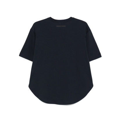 Emporio Armani logo embroidered T-shirt