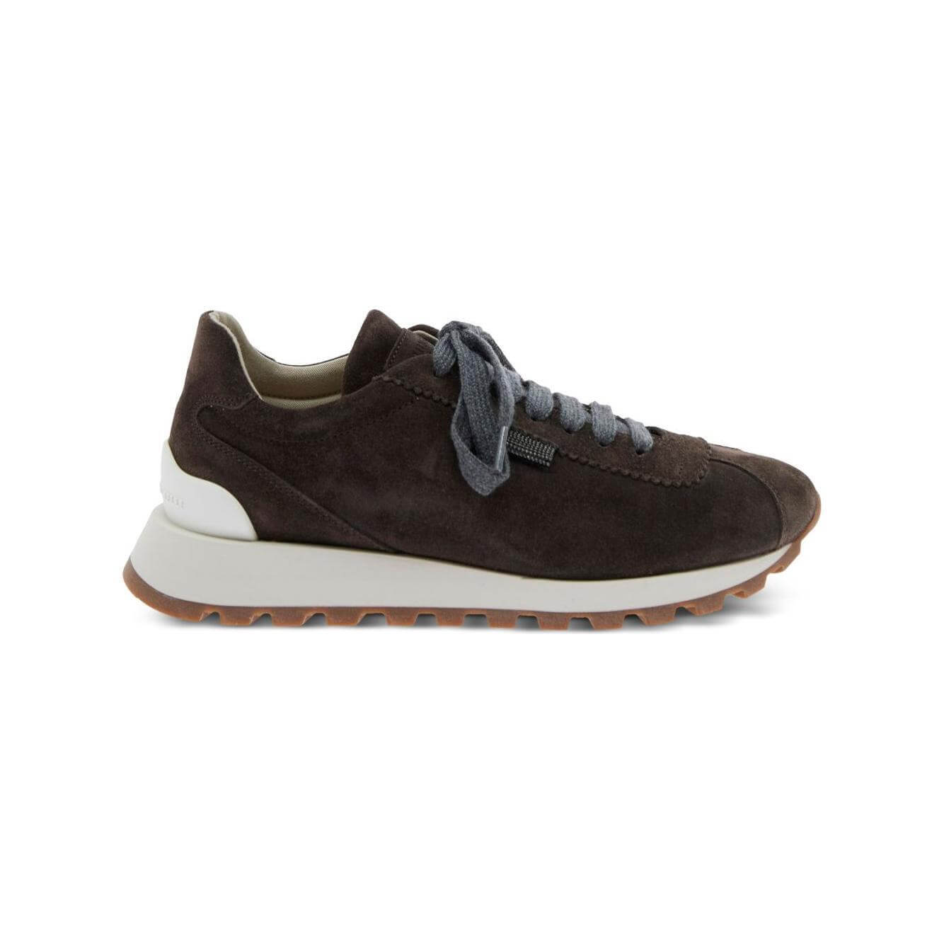 Brunello Cucinelli Suede runners with shiny tab MZSFG2110PC7284-AI25