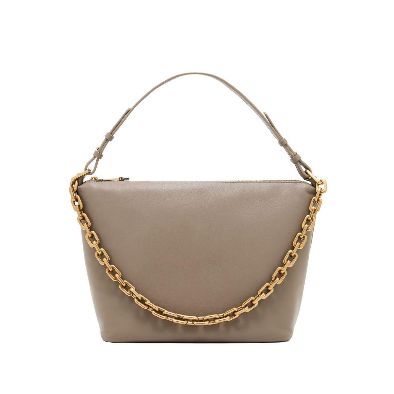 Front view with bag zipped and handles upright.
