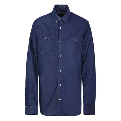 E.L.V. DENIM Shirts Blue
