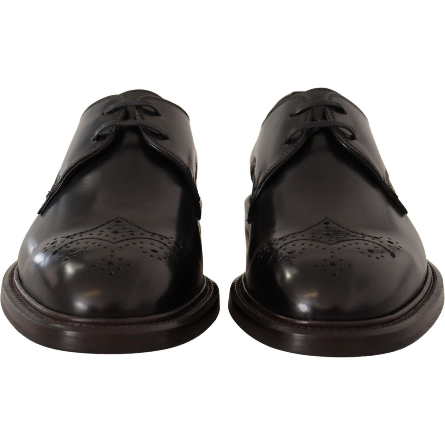 Dolce & Gabbana Black Leather Dress Formal Derby Shoes
