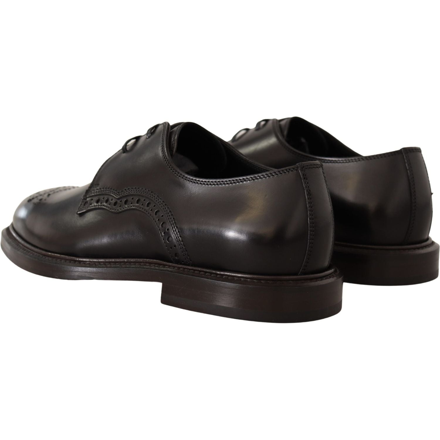 Dolce & Gabbana Black Leather Dress Formal Derby Shoes