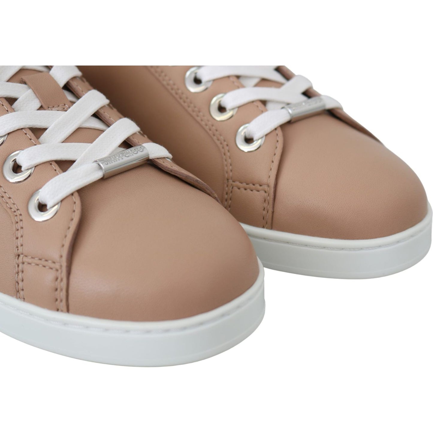 Jimmy Choo Powder Pink Nappa Leather Sneakers 194611096566