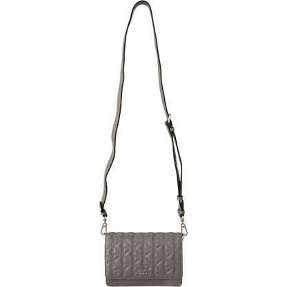 Karl Lagerfeld Light Grey Leather Crossbody Bag