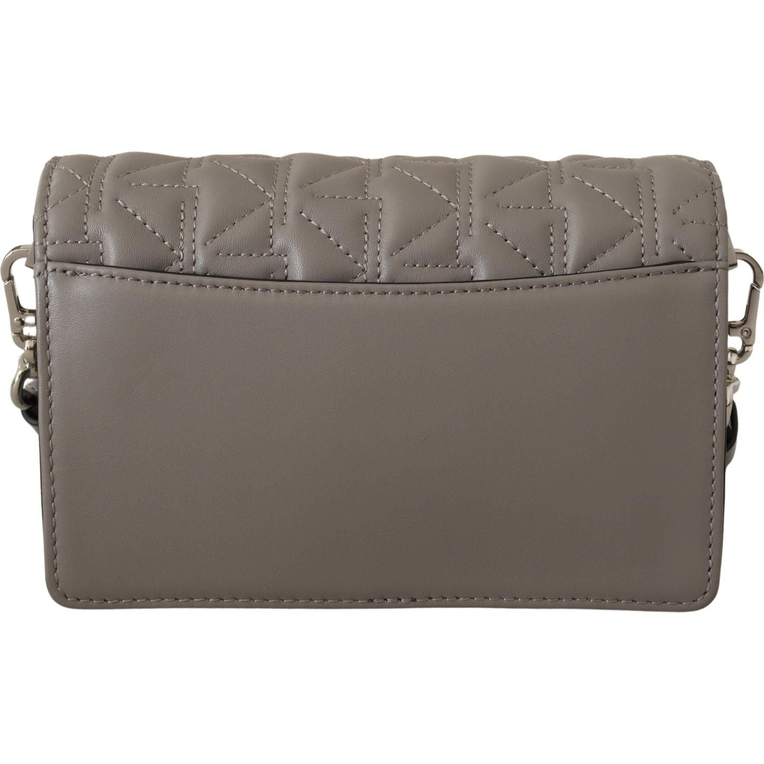Karl Lagerfeld Light Grey Leather Crossbody Bag