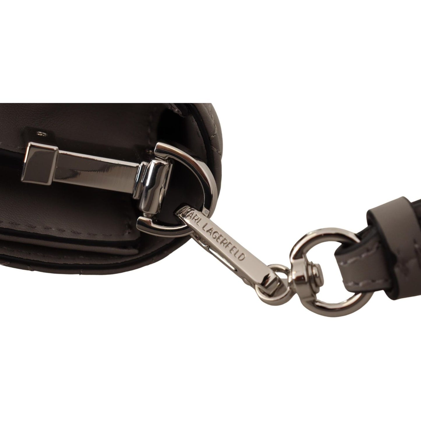 Karl Lagerfeld Light Grey Leather Crossbody Bag
