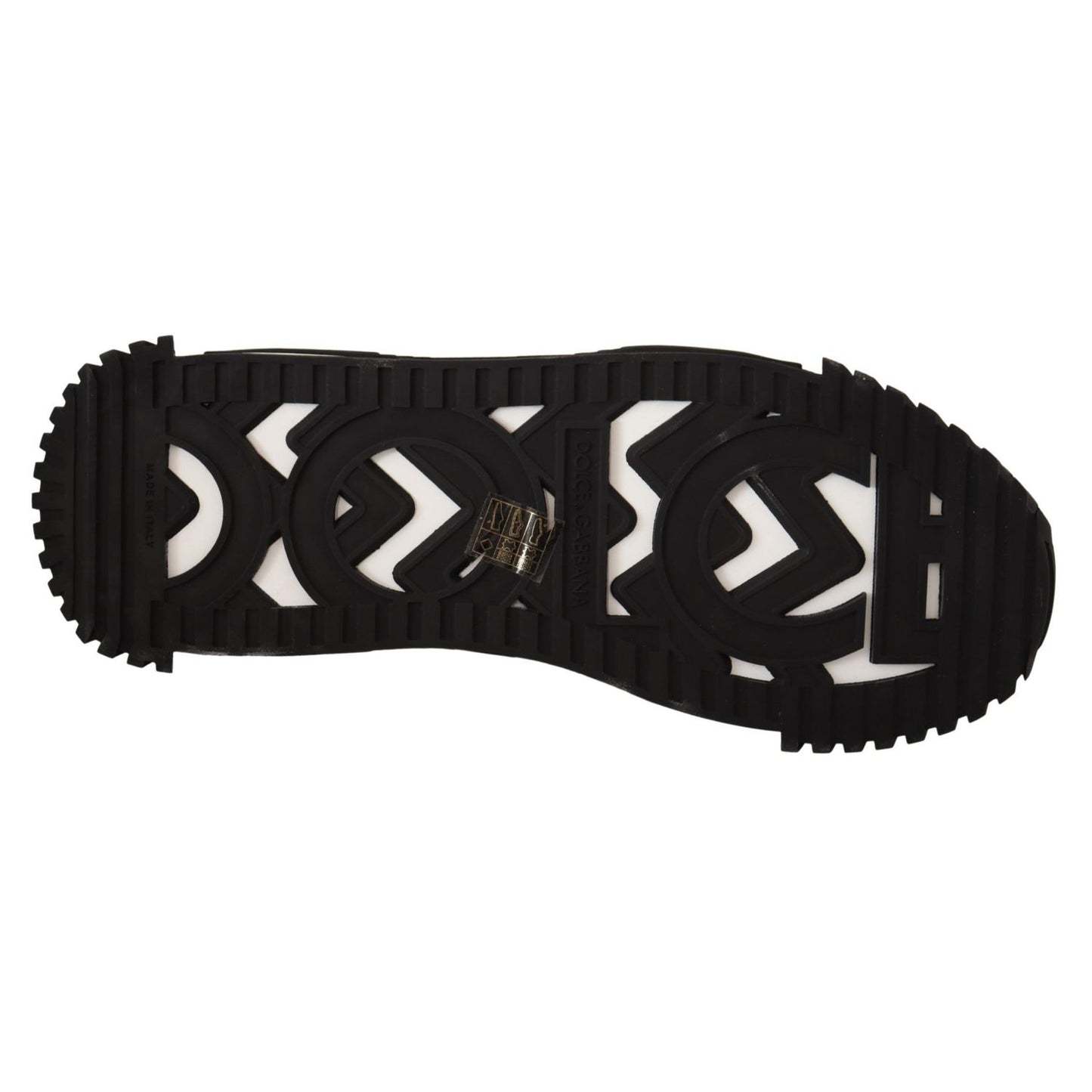 Dolce & Gabbana Black Gray Fabric Lace Up NS1 Sneakers Shoes