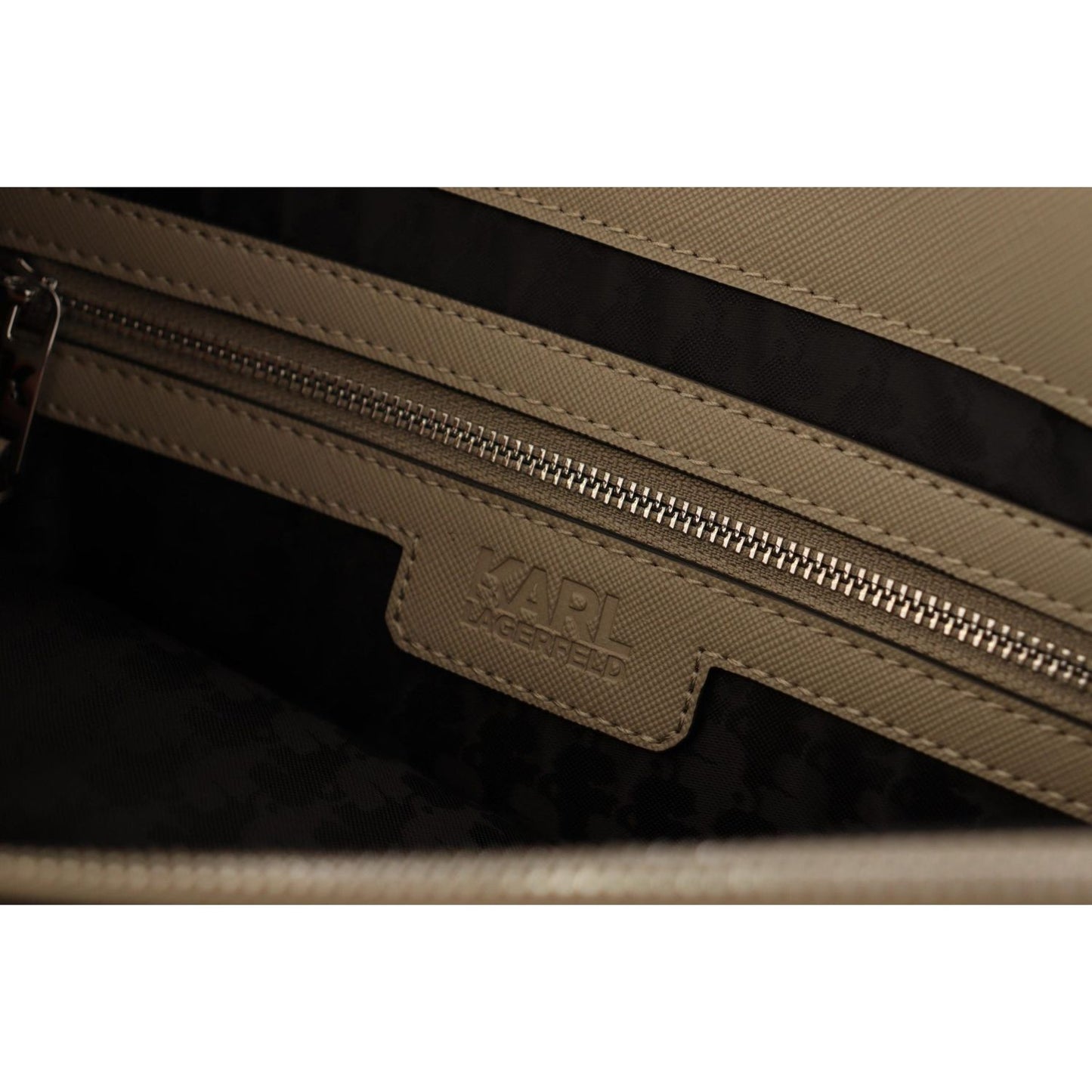 Karl Lagerfeld Sage Green Polyurethane Tote Shoulder Bag