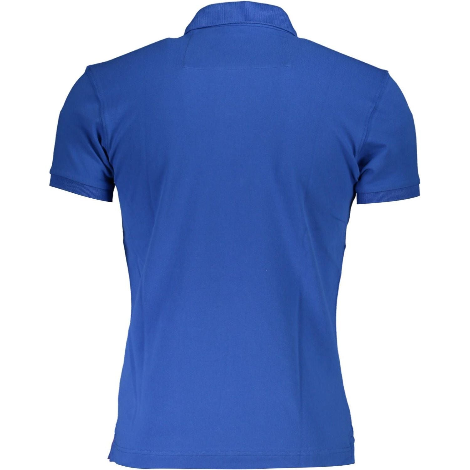 La Martina Blue Cotton Polo Shirt