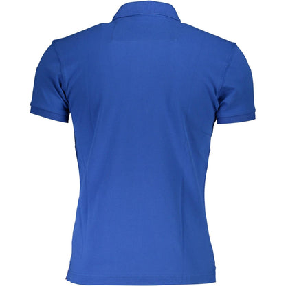 La Martina Blue Cotton Polo Shirt