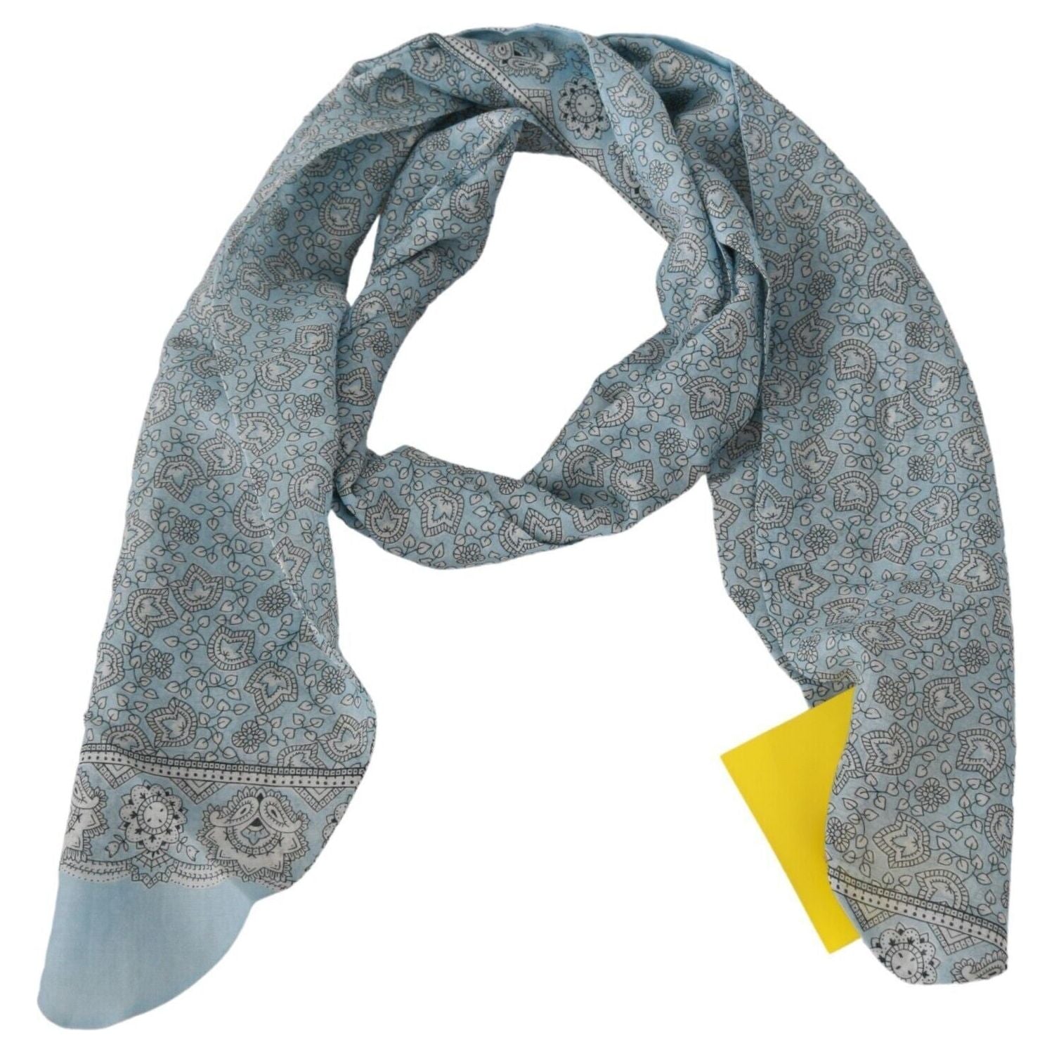 Ermanno Scervino Light Blue Bandana Wrap Shawl Foulard Scarf