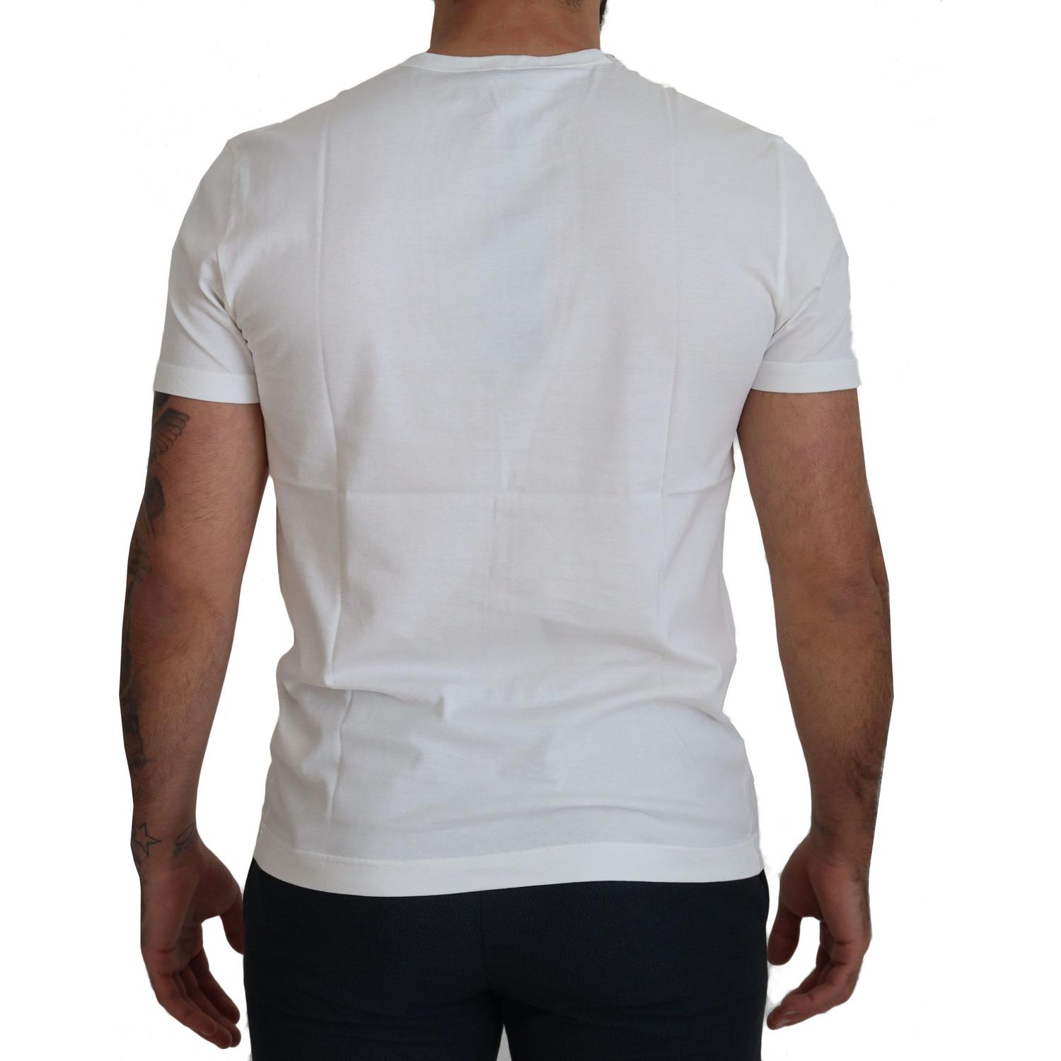 Dolce & Gabbana White Logo Cotton Amor Magister T-shirt